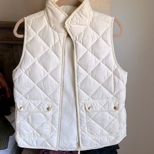 Jcrew size S cream puffer vest